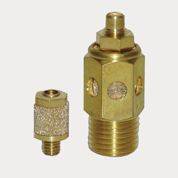 SCM-08  10-32 Flow Control Muffler | SCM Brass Speed Control Mufflers